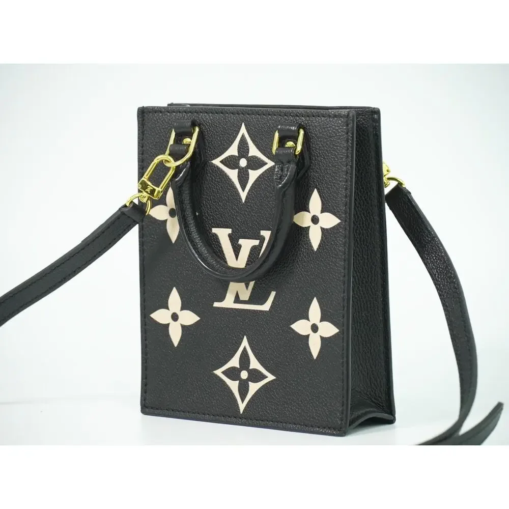 Louis Vuitton Monogram Empreinte Petit Sac Plat Bicolor Giant Bag Black - Picture 2 of 7